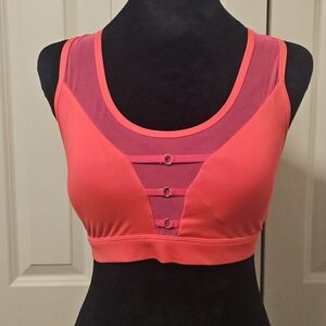 La SENZA Pink Sports Bra with Racerback Design Mesh Detail SZ 32D/34DD